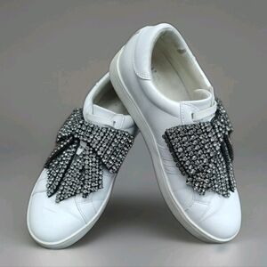 INC International Concepts Women’s Beline Bow Sneakers Macys Sparkly Beaded 8.5M